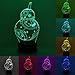 3D Illusion Star Wars Night Light for Kids, 4 Pattern and 7 Color Change NightLight - Perfect Gifts for Birthday and Christmas, Great for Boys Girls Baby and Any Star Wars Fans (Set 2)