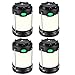 Hillmax 4 Pack Portable LED Camping Lantern with 3 Modes Light Lightweight Outdoor Flashlights Operated by Dual Batteries for Camping, Hiking, Fishing and Emergency, Hurricane, Power Outage Night