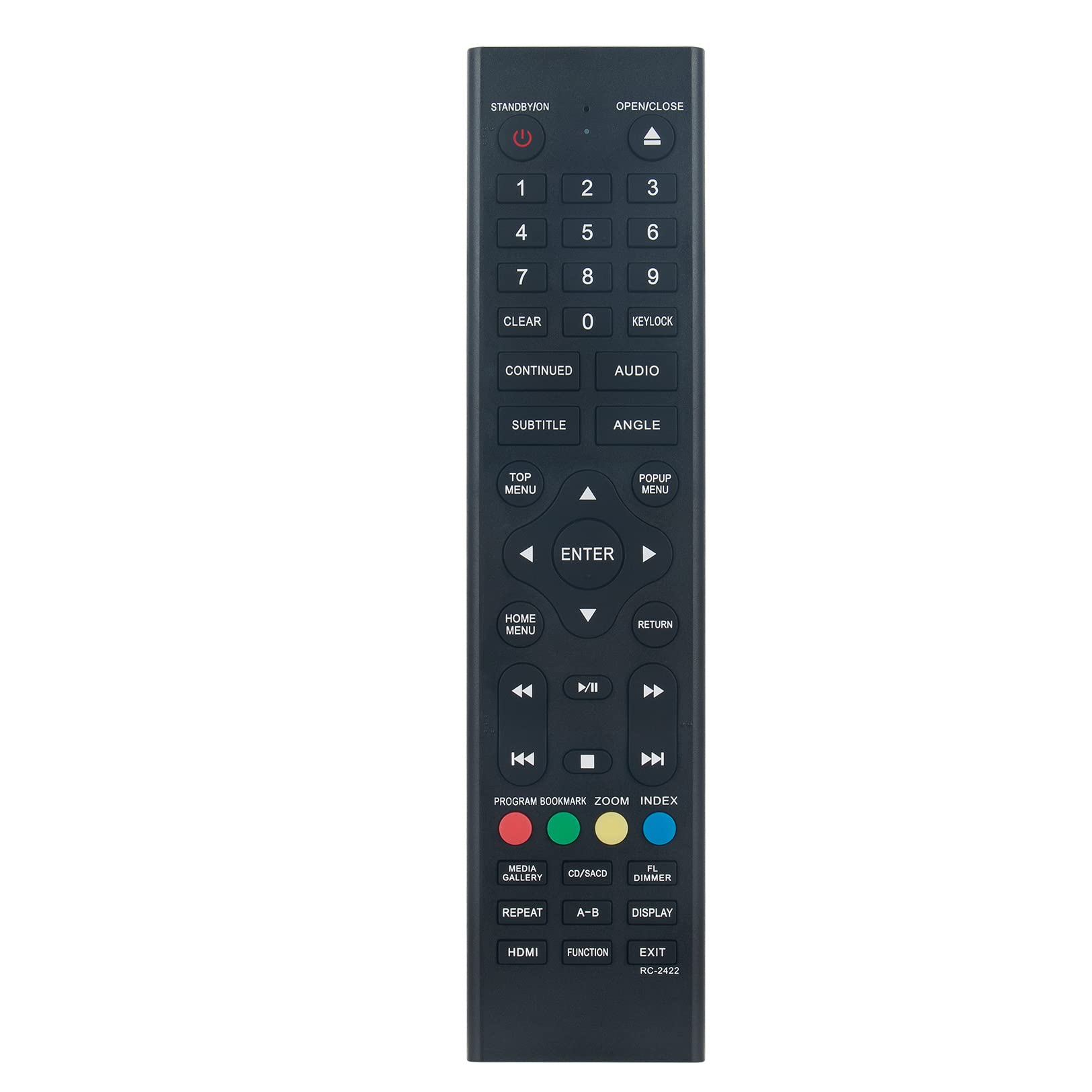 VINABTY RC-2422 Replacement Remote Compatible with Pioneer BLU RAY Player BDP-160 BDP-150K BDP-150