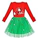 JV94 Girls Dress Christmas Santa Hat Long Sleeve Party Dress Size 10 Red