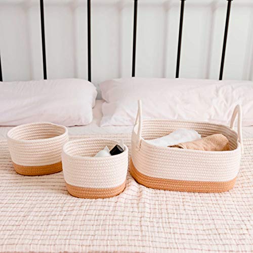 OrganiHaus Woven Storage Baskets for Shelves Toy Storage Basket