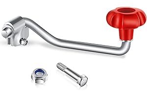 Yaocom 1 Set Trailer Jack Handles Replacement Crank Accessories Fits Most Trailer Jacks, Comes with Bolt Nut Spacers, Top Wind Jack Handle Red and Black (Red)