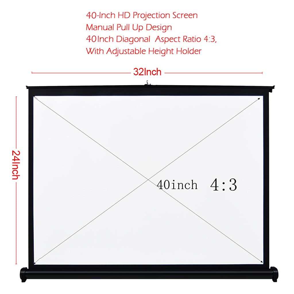 Mua LXURY 40-inch Projection Screen Manual Pull Up Folding Tabletop ...