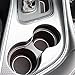 CupHolderHero for Dodge Challenger Accessories 2015-2021 Premium Custom Interior Non-Slip Anti Dust Cup Holder Inserts, Center Console Liner Mats, Door Pocket Liners 11-pc Set (White Trim)