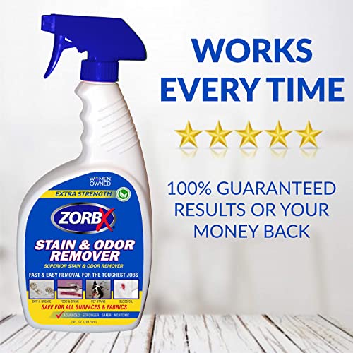 ZORBX Extra Strength Stain and Odor Remover Stain Remover is Safe for All Surfaces with No