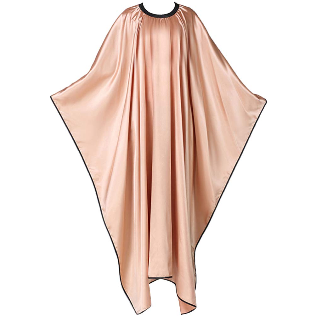 Beaupretty Extra Large Hairdressing Cape (140x170cm), Golden Barber Cape for Hair Cutting & Dyeing, Waterproof & Anti-Static Salon Gown with Adjustable Snap Closure for Men & Women