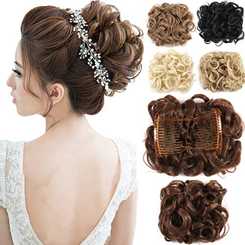 Updo Hairpiece Hair Bun Extension Chignons Hair Piece Clip In