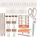 Rose Gold Desk Accessories | 7 Desktop Essentials (44 Items Total) | Office Supply Set & Organizer in Rose Gold Décor