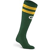 For Bare Feet NFL GREEN BAY PACKERS Cozy Feather Compression Varsity Stripe Team Color Small/Medium