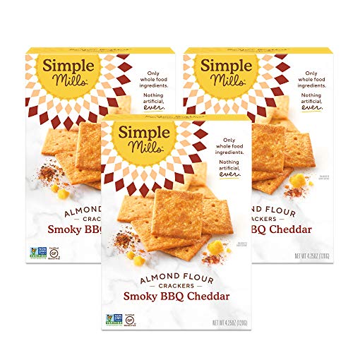 Simple Mills Almond Flour Crackers, Smoky BBQ Cheddar, Gluten Free