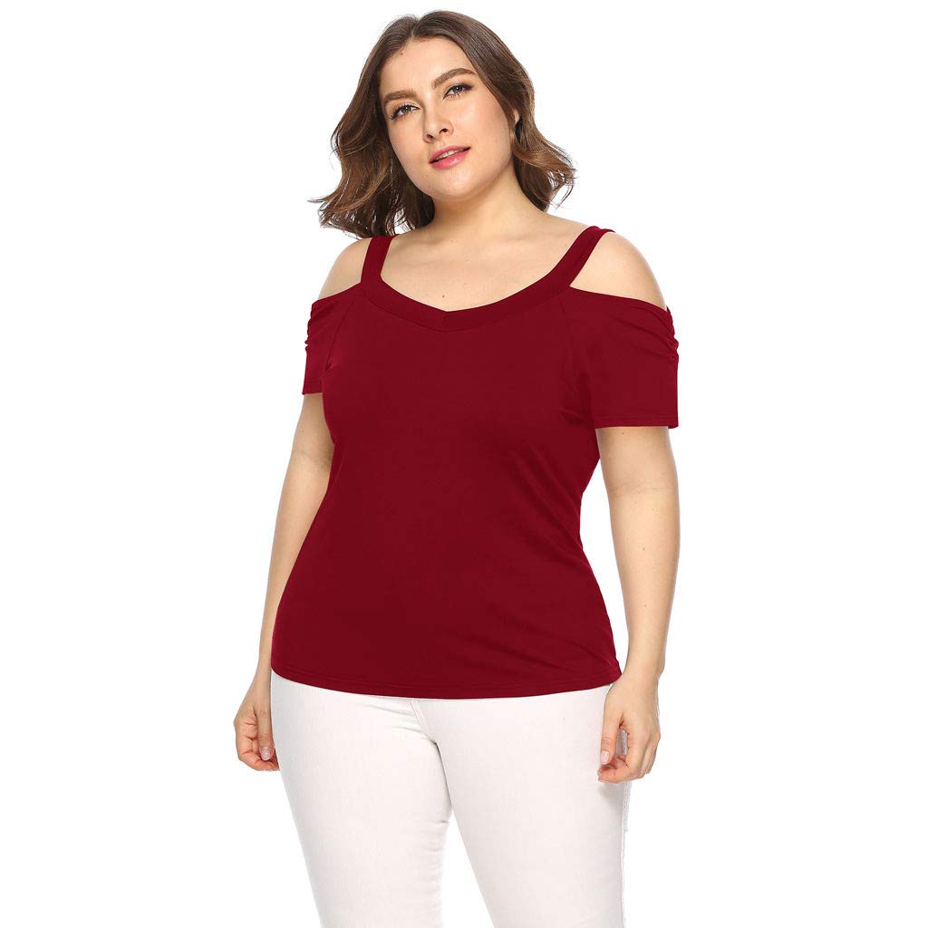 Women's plus size red t shirt Clearance