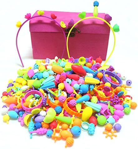 Pop Beads Snap Lock Beads Creative Jewelry Making Kit For Necklace Ring Bracelet for 4 year above girls(600PCS)