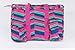 7-Pocket Tote Bag With Zipper (Pink, Blue, Green Zig Zag)