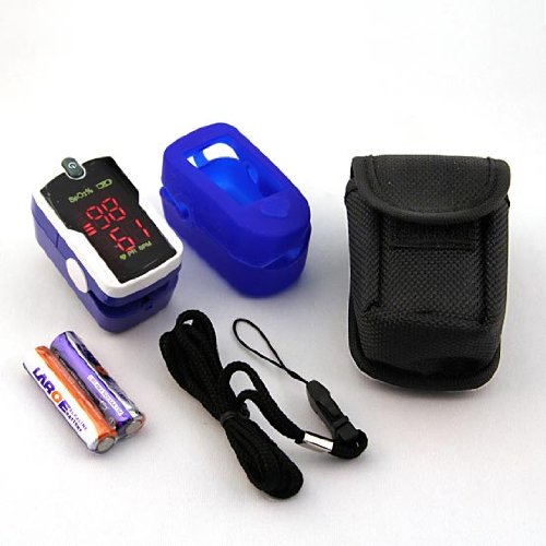 Concord Sapphire Fingertip Pulse Oximeter with free carrying case, lanyard and protective cover. image