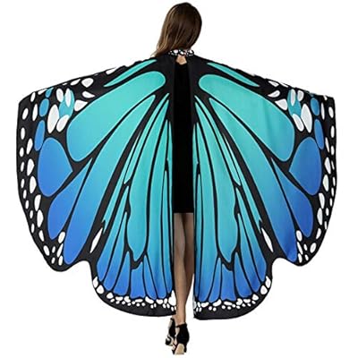 HITOP Butterfly Wings For Women, Butterfly Shawl Fairy Ladies Cape Nymph Pixie Costume Accessory HITOP Butterfly Wings For Women, Butterfly Shawl Fairy Ladies Cape Nymph Pixie Costume Accessory