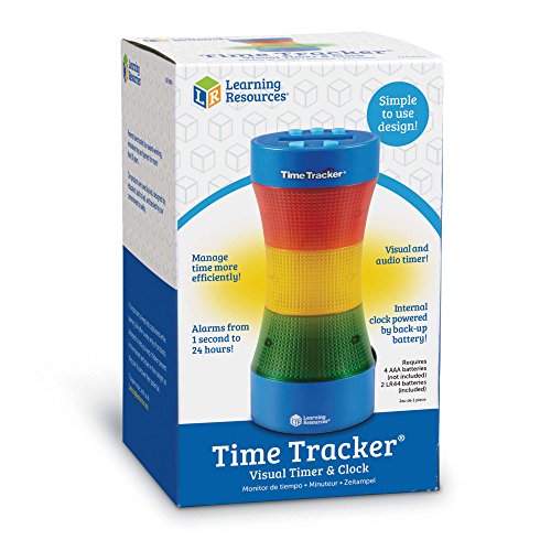 Learning Resources Time Tracker Visual Timer & Clock, Blue