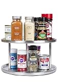 Estilo Stainless Steel Lazy Susan - 2 Tier Design, 360-degree Turntable (Kitchen)