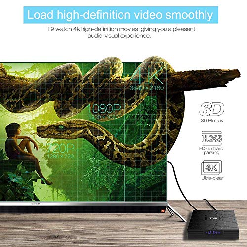 EASYTONE Android 8.1 Box 4GB RAM 64GB ROM,Quad Core/ 64 Bits/ BT4.1/ H.265/ 3D UHD 4K Smart Box,Support 2.4G/5G Dual Wifi/100M LAN 2018 New Android Boxes with Wireless Backlit Keyboard… - Thumbnail 4
