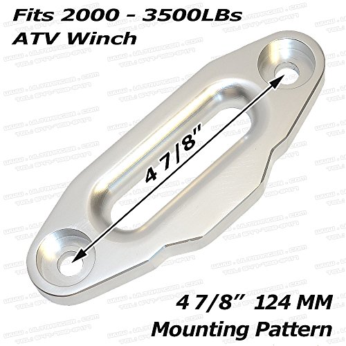 Ranger ATV Aluminum Hawse Fairlead for Synthetic Winch Rope Cable Lead Guide for 2000-3500 LBs ATV Winch 4 7/8" (124MM) Mount