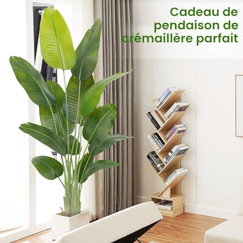 Keeplush Artificial Bird of Paradise Plant, 180 cm High, Large Artificial Indoor Plant, Artificial Banana Tree with 13 Leaves, Artificial Tree Indoor or Outdoor Living Room Office Garden Dec