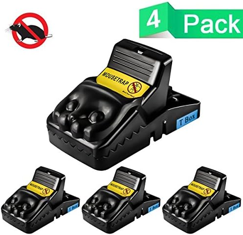 T Box Mouse Trap,Rat Traps, Cute &amp; Big Design Rat Traps That Work Humane Power Mouse Killer,Best Mouse Catcher,Sensitive Reusable and Durable traps,Safe and Sanitary for Families-4 PACK