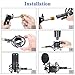 Etubby 47-53mm AT2020 Microphone Shock Mount with Metal Screw Adapter, Adjustable Anti Vibration High Isolation Metal Mic Mount Holder Clip for Diameter of 47-53mm Microphone