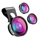 VicTsing 3 in 1 Fisheye Camera Lens, Macro Lens, 0.65X Wide Angle Lens, Clip on Cell Phone Lens Kits for iPhone 7, 6s, 6, 5s , Android and Most Phones