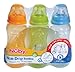 Nuby 3-Pack Tinted Bottles, 10 Ounce, Plus 1 No-Spill Spout, Colors May Vary