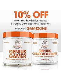 Genius Gamer - Elite Gaming Nootropic | Focus & Brain Booster Supplement - Boost Mental...