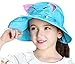 Bienvenu Kids Girls Wide Brim Visor Sun Hat - UV Protection Foldable Beach Cap