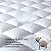 MAEVIS Quilted Fitted Mattress Pad Cover King Size Stretches up to 21 Inches Deep Mattress Topper Cotton Top Pillow Top with Snow Down Alternative Fill