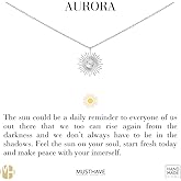 MUSTHAVE 18K Gold Plated Shining Sun Cubic Necklace, White Gold Color, Size 16 inch + 2 inch Extender, Birthday Gift, BFF, Cubic Necklace (White Gold)