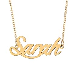 Aoloshow 18k Gold Plated Sarah Name Necklace
