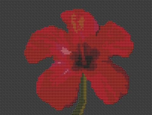Hibiscus Flower Cross Stitch Kit