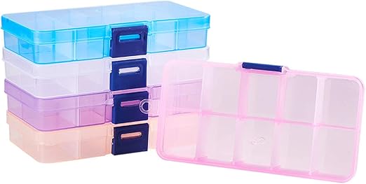 Amazon Com Ph Pandahall 5 Pack 10 Grids Rectangle Plastic Bead