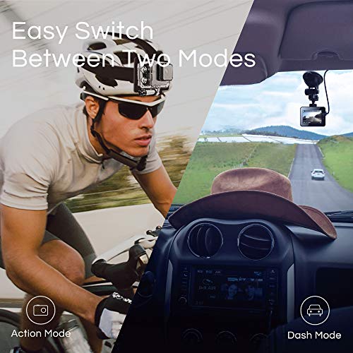 EZVIZ Action Camera 1080p 60fps 8MP 131ft Waterproof 2" Touch Screen Interface On Dash Cam 150° Wide Angle Low-Light Mode Built-in WiFi Bluetooth Pocket Size Outdoor Sports S2 Lite - Thumbnail 2