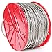 Koch 015021 Cable, 7 by 7 Construction, Trade Size 1/16 by 125 Feet, Stainless Steel
