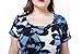 Chicwe Women's Plus Size Floral Printed Casual Dress - Round Neck Short Sleeves Knee Length