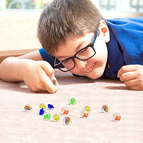 SallyFashion 250 PCS Marbles Bulk Assorted Colors Glass Marbles, Cat Eyes Round Marbles Toy for Kids Marble Games, DIY and Home Decoration