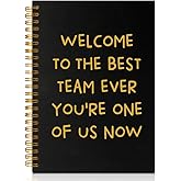 PUVOXHO Welcome to The Best Team Ever 160 Blank Pages Spiral Notebook, New Employee Welcome Gifts, Dream Team Gifts for Colleagues, Teamwork Gifts for Staff, New Job Gifts for Employee C