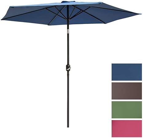 Amazon Com Walcut Patio Umbrella 9 Ft Outdoor Table Aluminum