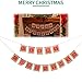 Binmer(TM) Hessian Burlap Merry Christmas Bunting Sign Rustic Wedding Party Banner Flag Indoor Outdoor Home Decor Gift