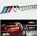 Chrome M Power Emblem Badge Sticker Decal For BMW