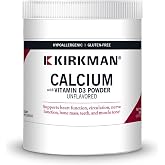 Kirkman Calcium with Vitamin D3 Powder, 8 oz | Bone &amp; Teeth Support, Heart, Nerve &amp; Muscle Support, Vitamin D Absorption Support, High Bioavailability &amp; Gentle Tolerance