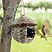 Tenforie Bird House for Outside, Resting Place for Birds, Hanging Natural Grass Bird Nest, Hummingbird House Handcrafted Hut