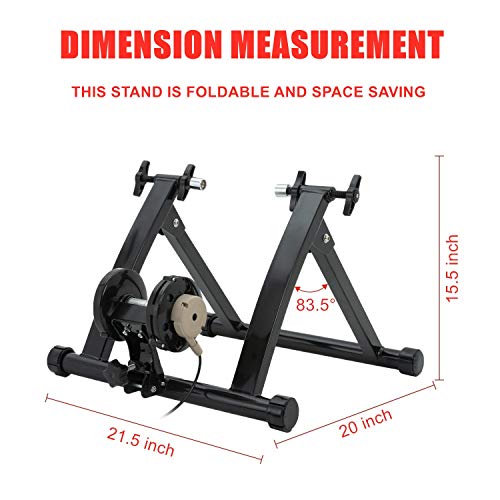 Walmann Bike Trainer Stand for Indoor Riding Resistance Trainer 6 Variable Speed Level