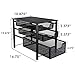 Stackable 3 Tier Organizer Baskets with Mesh Sliding Drawers, Ideal Cabinet, Countertop, Pantry, Under the Sink, and Desktop Organizer for Bathroom,Kitchen, Office.