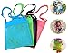 TECH P® 4 PCS Large Sand Away Mesh Beach Bags Breathable Sea Shell Bags with Adjustable Carrying Straps,11.4 x 13.7 Inch- 4 Color Assorted