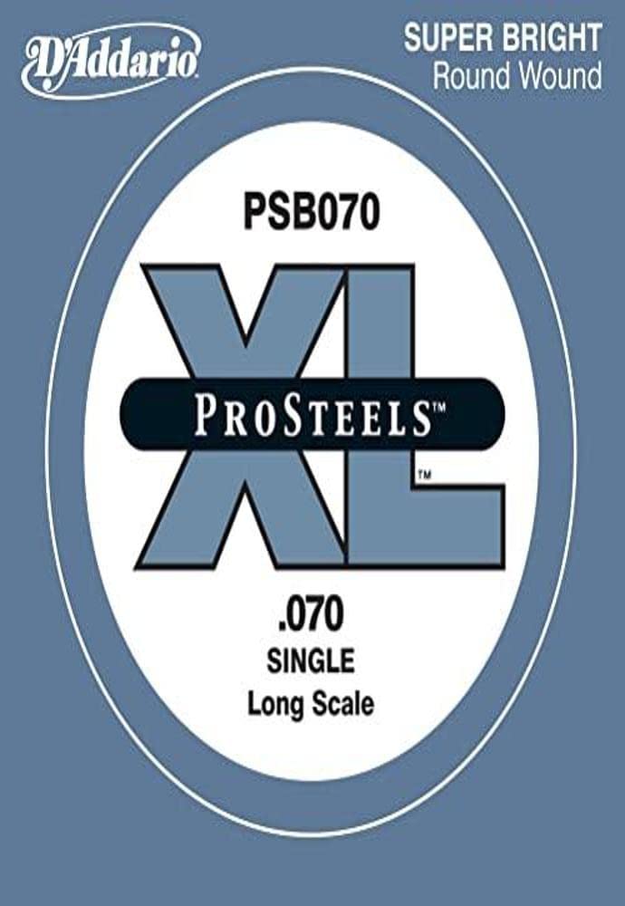D'Addario PSB070SL ProSteels Bass Guitar Single String, Super Long Scale, .070