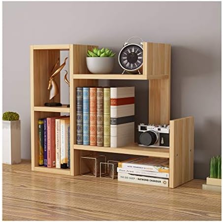 書棚 通販 激安 テーブルトップ本棚木製ストレージ グリッド5色 文房具ブック目覚まし時計フォトフレーム緑の植物 E 少年少女の研究ベッドルームオフィス Color